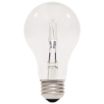 43W 120V A19 E26 Clear Halogen Bulb (2PK) by SATCO Lighting - Starlight Lighting USA and Canada
